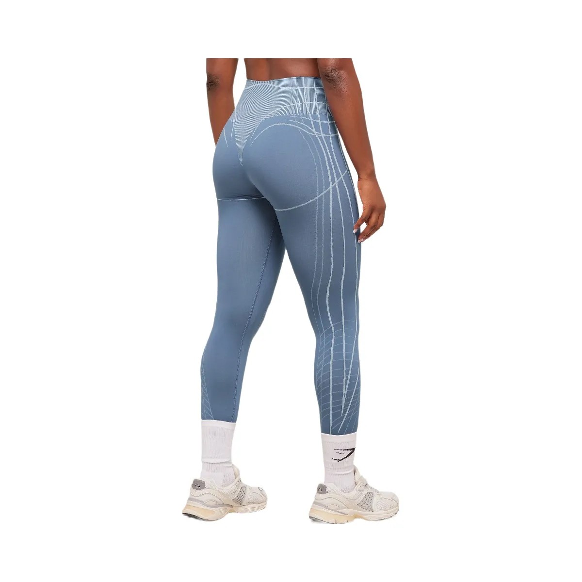 Gymshark Apex Seamless Leggings - Worn Blue/Gentle Blue - HypeFly India View 2