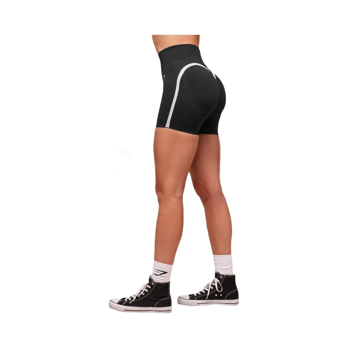 Gymshark Lift Campus Seamless Short - Black - HypeFly India View 2
