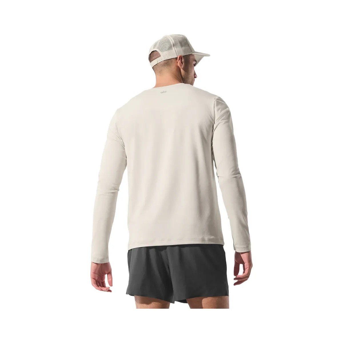 Alo Men's Conquer Reform Crewneck Long Sleeve - Bone - HypeFly India View 3