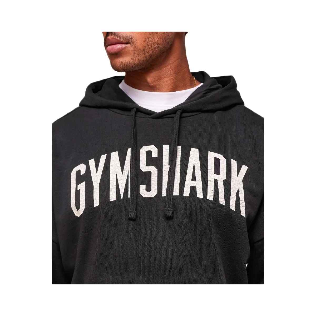 Gymshark Worn Graphic Hoodie - Black - HypeFly India View 4