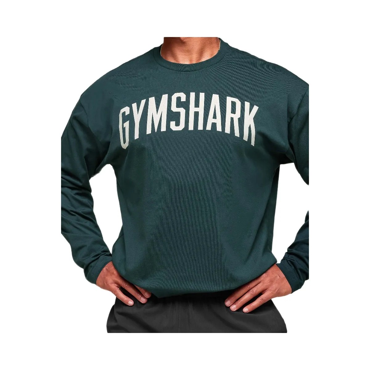 Gymshark Worn Graphic Long Sleeve T-Shirt - Deep Petrol Blue - HypeFly India View 4