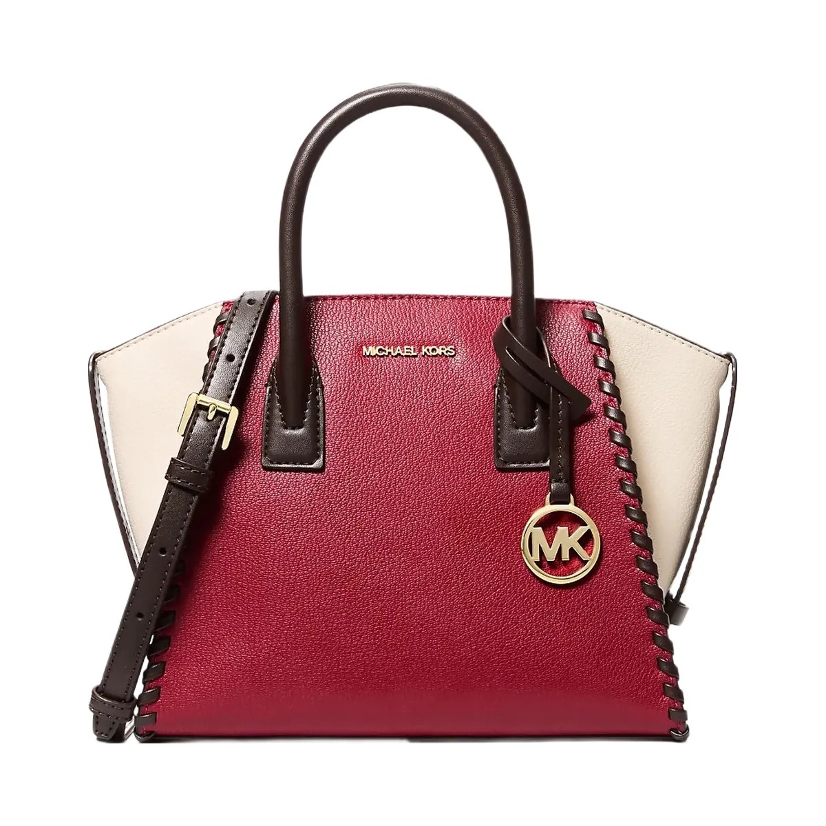 Michael Kors Avril Small Leather Satchel Cherry Multi - HypeFly India View 1