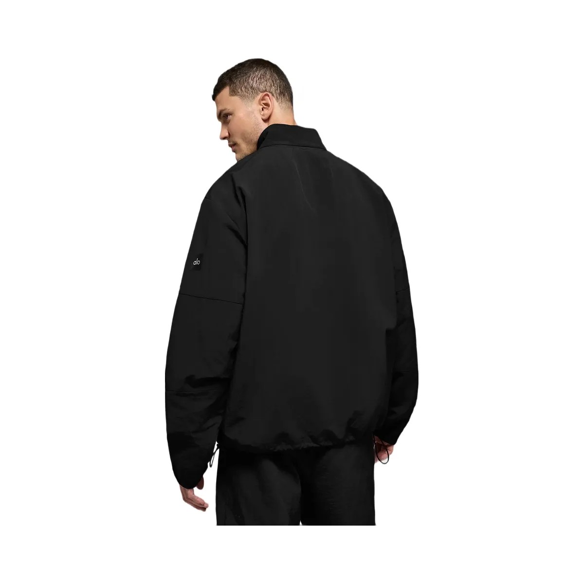 Alo Men's Light Weight Takeaway Track Pullover - Black - HypeFly India View 2