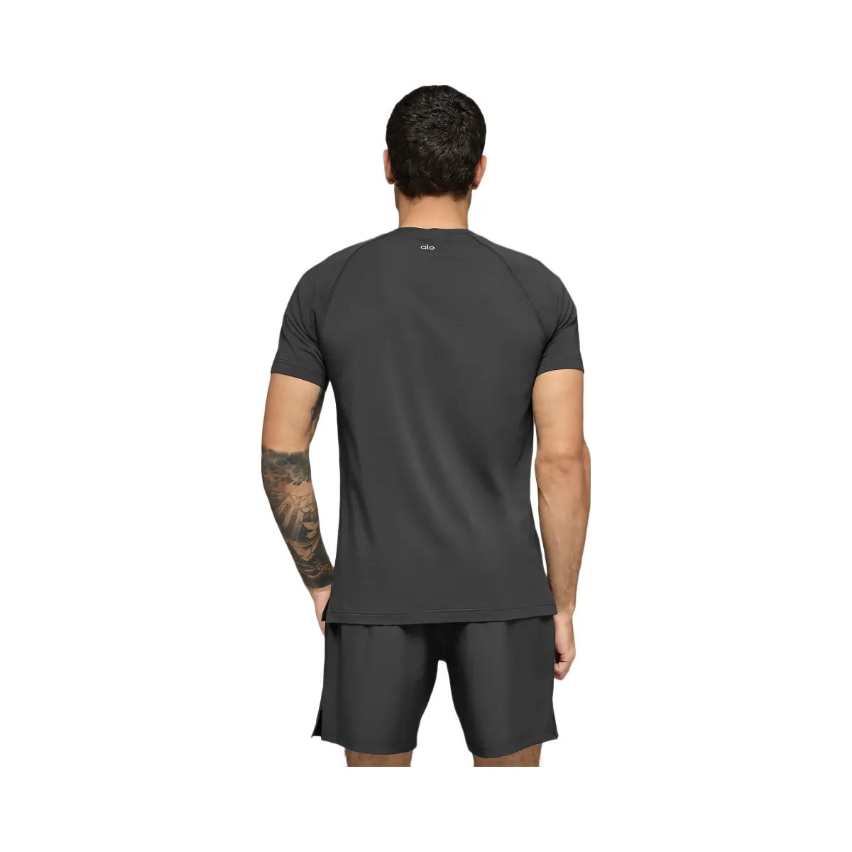 Alo Men's Vapor Crewneck Short Sleeve - Anthracite - HypeFly India View 2