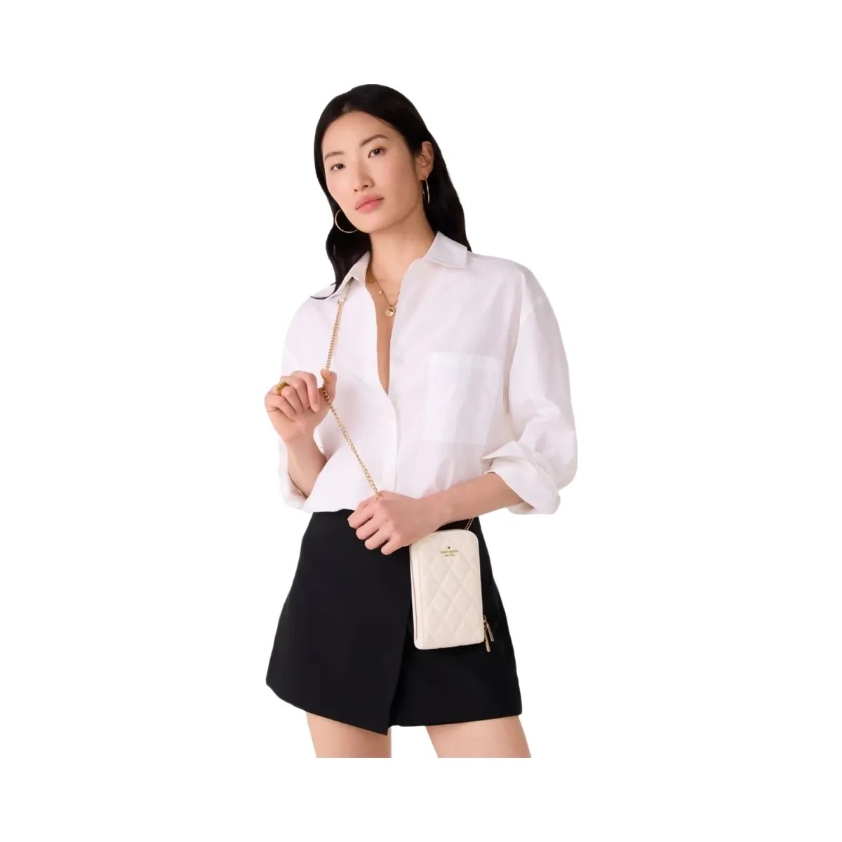 Kate Spade Carey Quilted North South Phone Crossbody Meringue - HypeFly India View 2