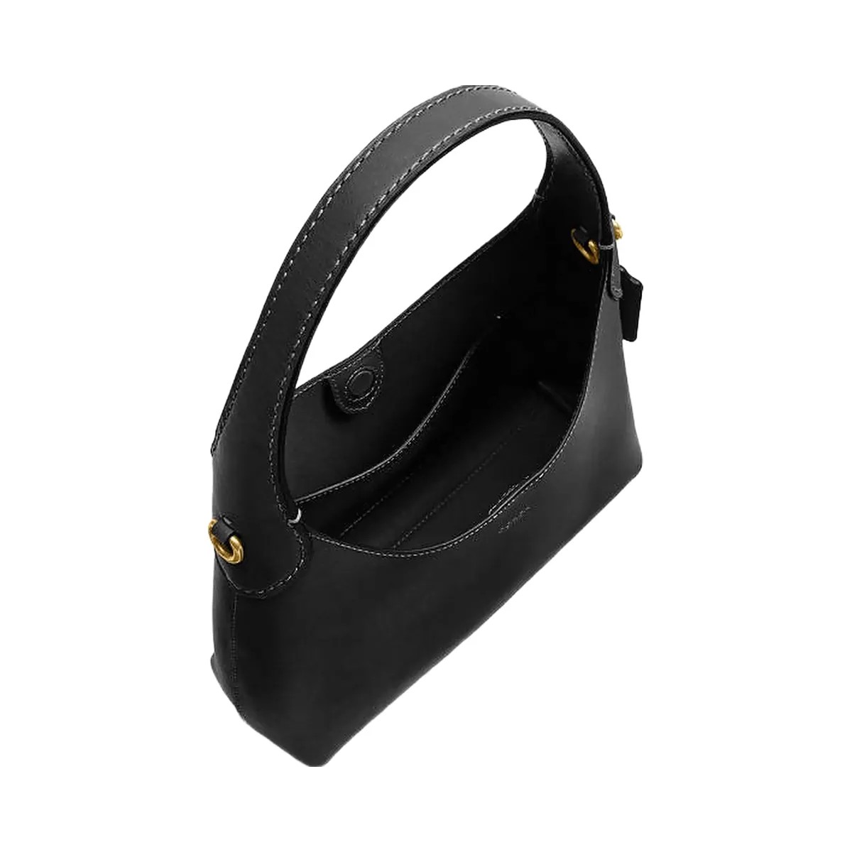 Coach Brooklyn Shoulder Bag 23 Natural Grain Leather-Brass-Black - HypeFly India View 2