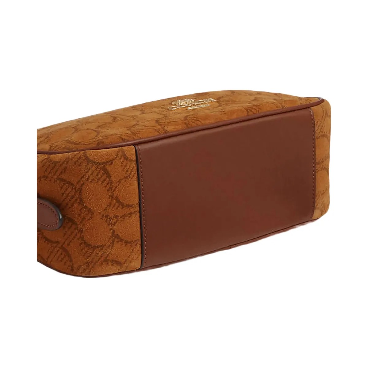 Coach Kailey Shoulder Bag In Signature Suede Suede-Im-Caramel - HypeFly India View 4