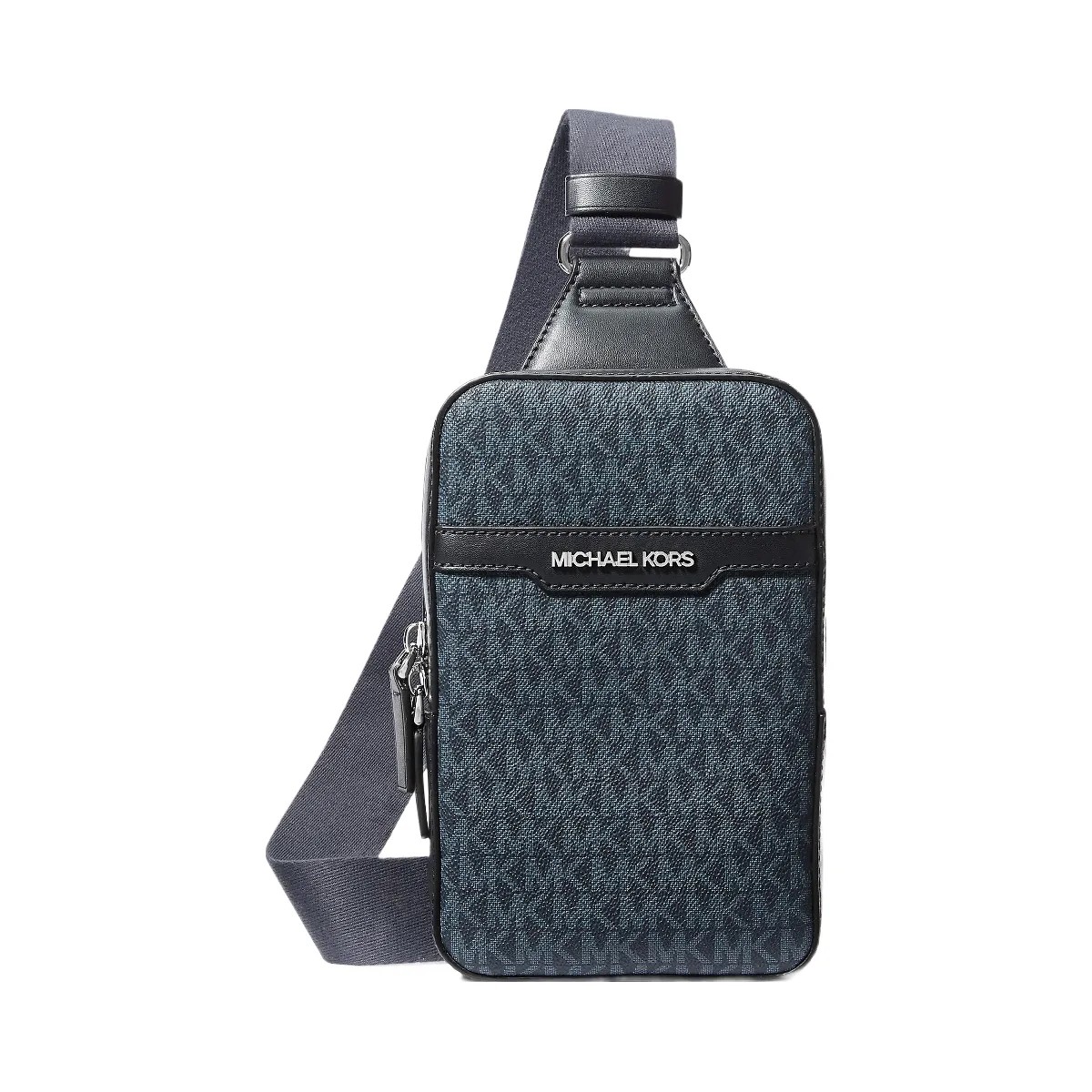 Michael Kors Cooper Medium Signature Logo Sling Pack Admrl-Plblue - HypeFly India View 1