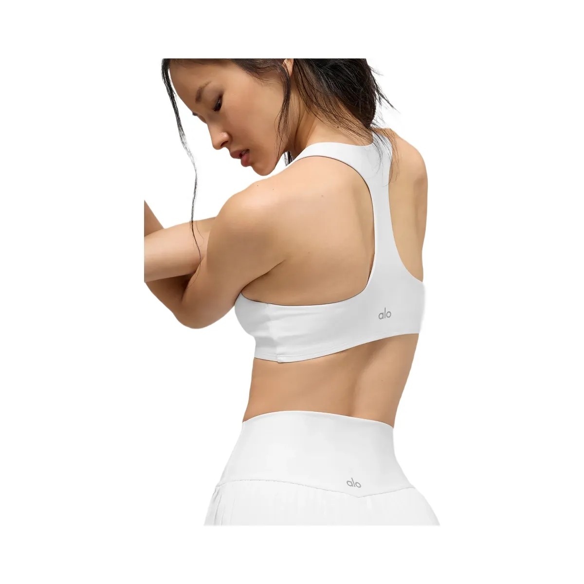 Alo Women's Airlift Advantage Racerback Bra - White - HypeFly India View 2