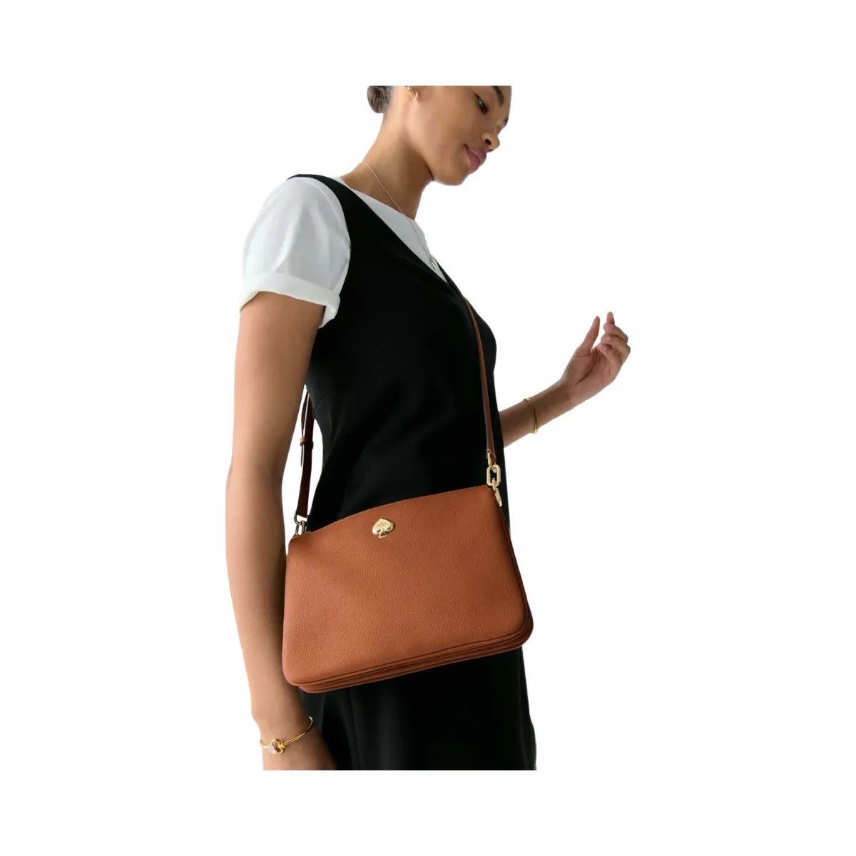 Kate Spade Kayla Small Triple Compartment Crossbody Warm Gingerbread - HypeFly India View 2