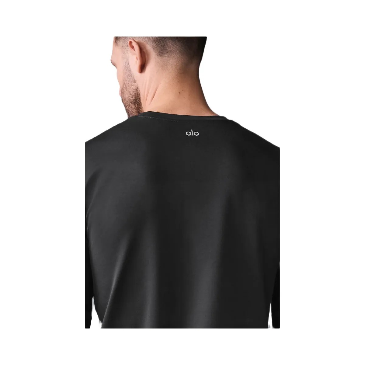 Alo Men's Conquer Reform Crewneck Long Sleeve - Black - HypeFly India View 3