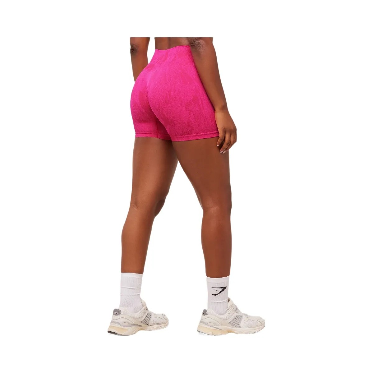 Gymshark Adapt Camo Seamless Shorts - Build Pink/Energy Pink - HypeFly India View 2