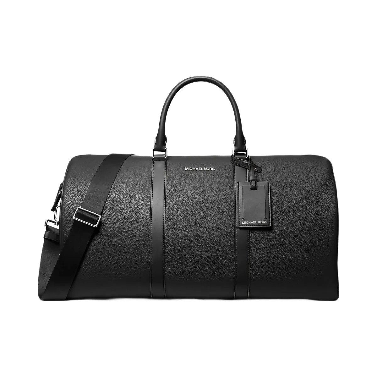 Michael Kors Cooper Pebbled Leather Duffel Bag Black - HypeFly India View 1