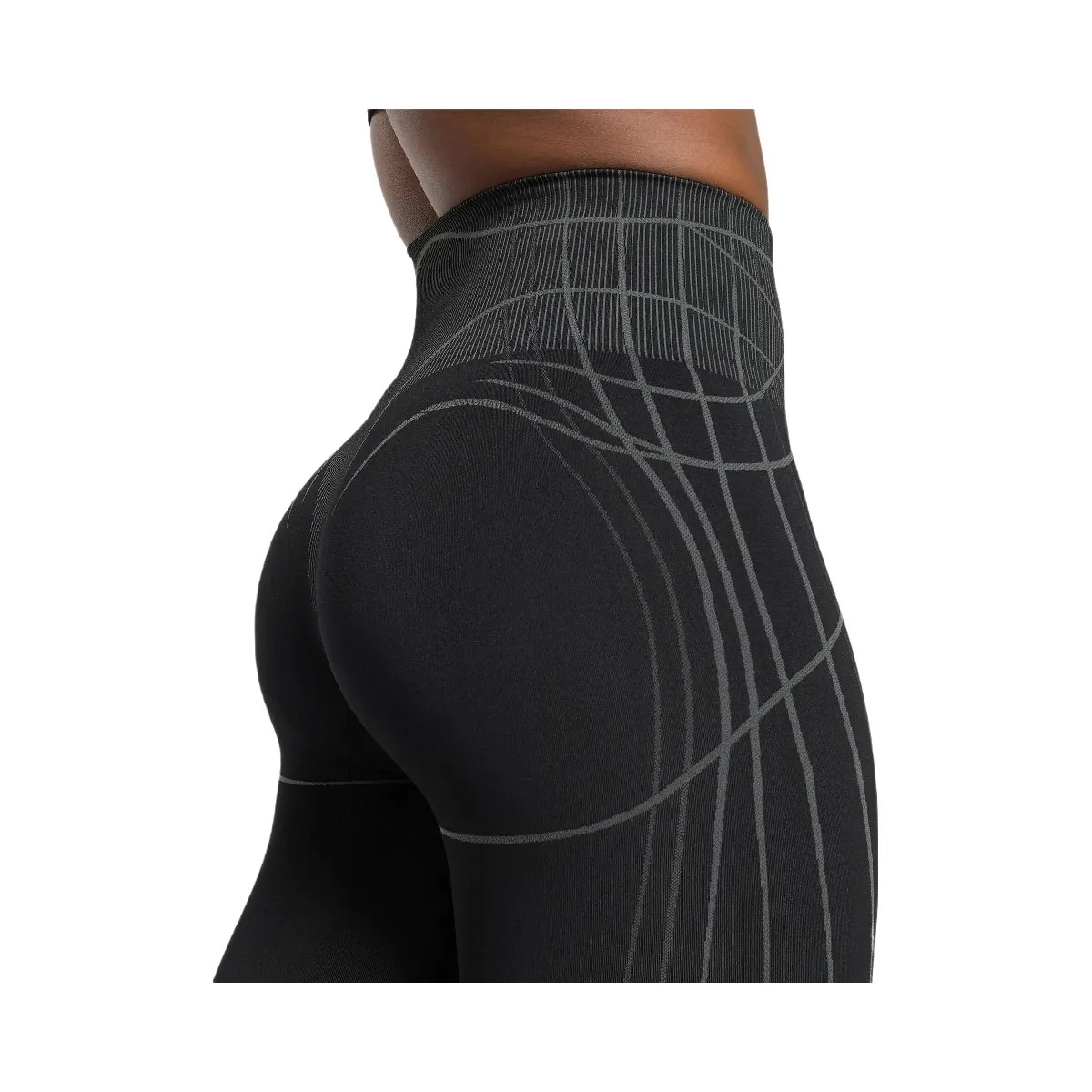 Gymshark Apex Seamless Leggings - Black/Graphite Grey - HypeFly India View 5