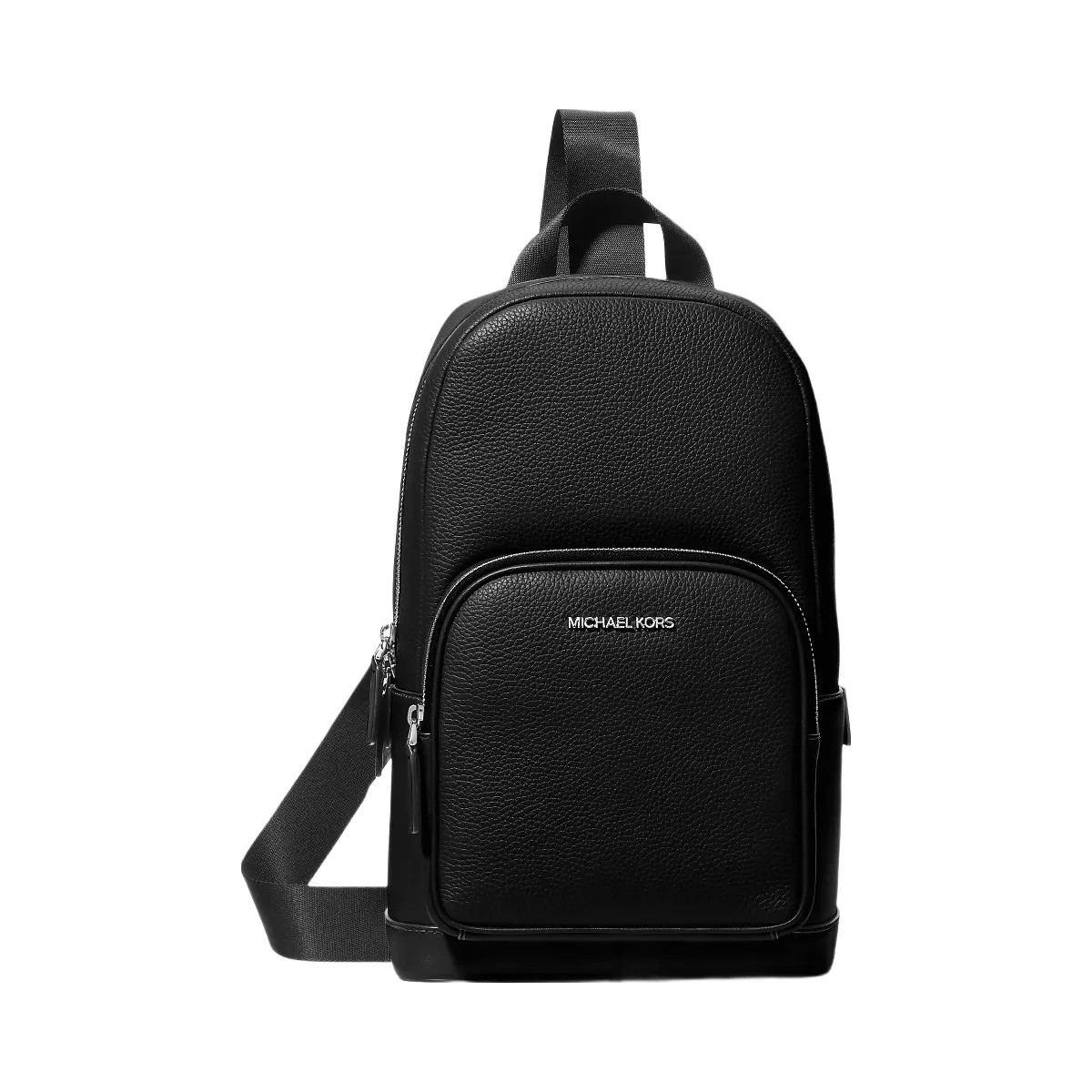 Michael Kors Cooper Pebbled Leather Sling Pack Black - HypeFly India View 1