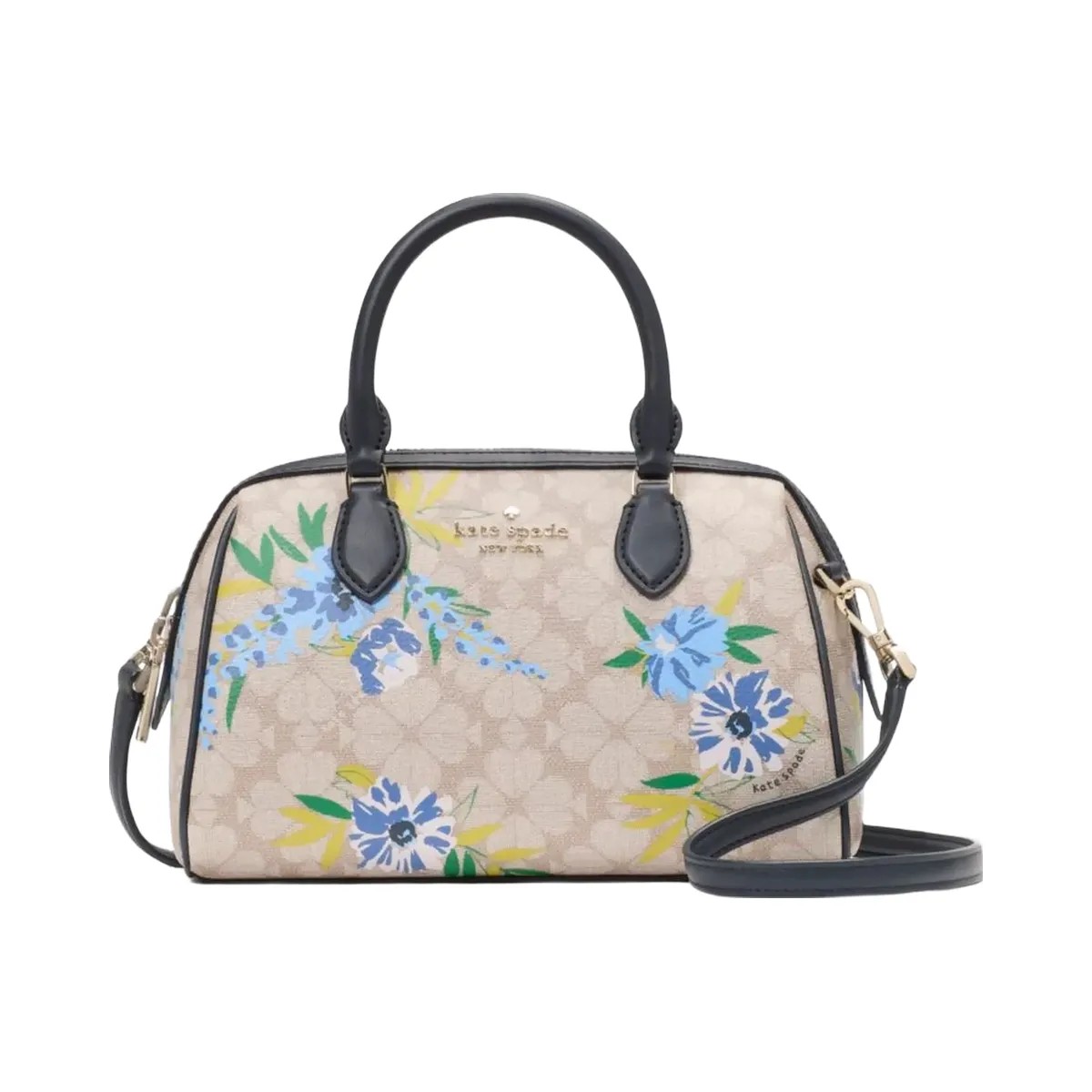 Kate Spade Flower Floral Small Dolly Duffle Blazer Blue Multi - HypeFly India View 1