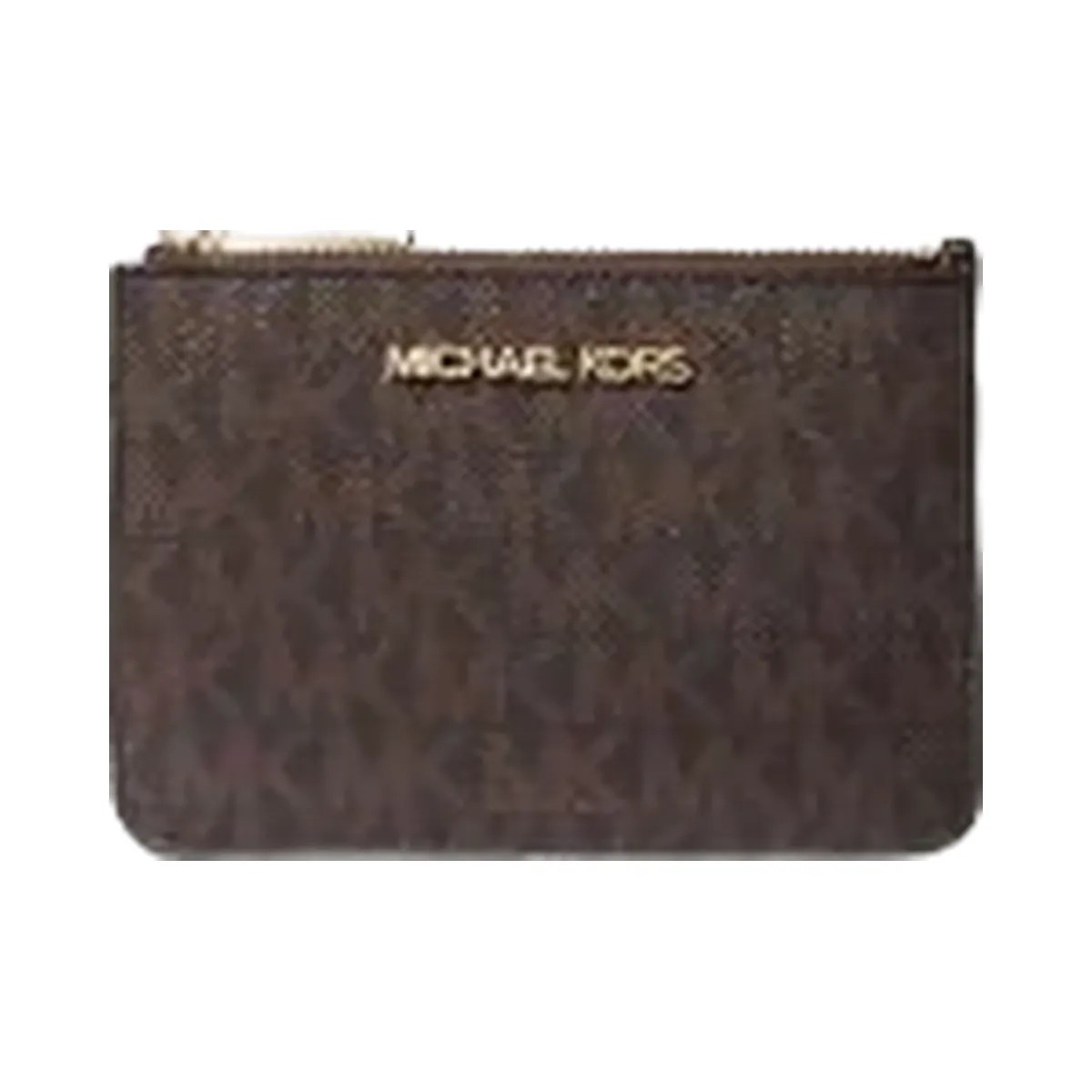 Michael Kors Jet Set Travel Small Signature Logo Coin Purse Brown - HypeFly India View 1