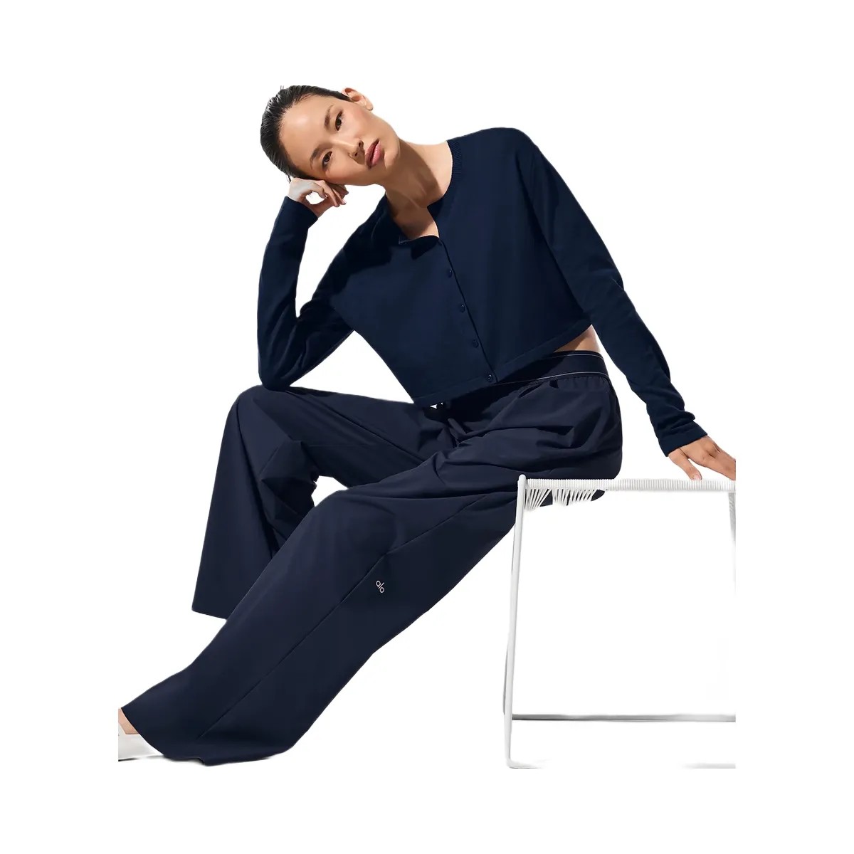 Alo Women's Suit Up Trouser (Long) - Navy - HypeFly India View 5