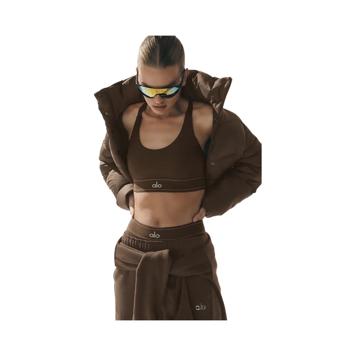 Alo Women's Airlift Suit Up Bra - Espresso - HypeFly India View 6