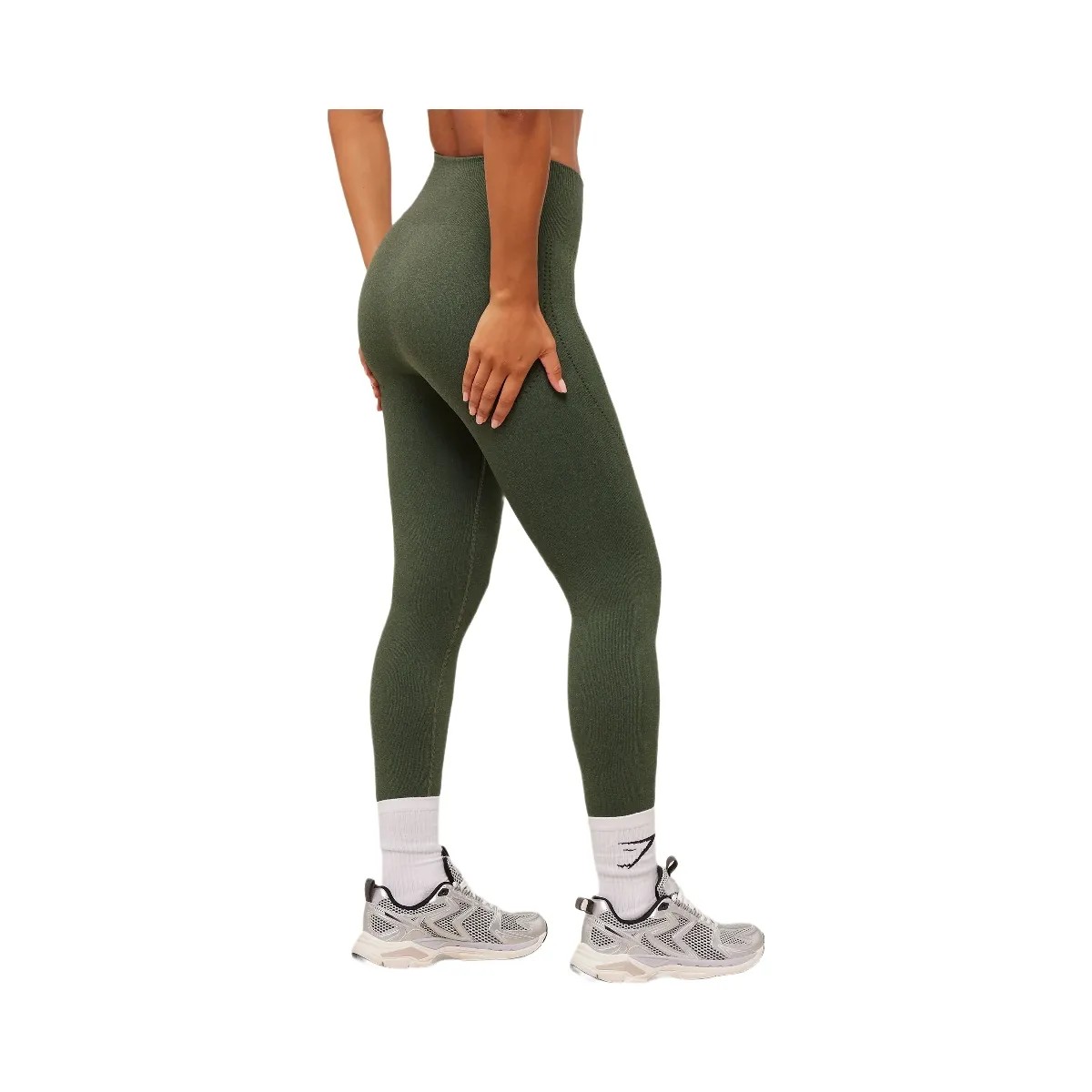 Gymshark VItal Warm Leggings - Base Green/Marl - HypeFly India View 3