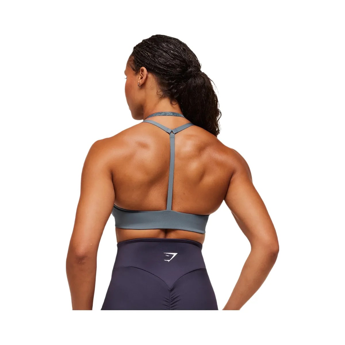 Gymshark Reps T Back Sports Bra - Iron Blue/Pantone Midnight Navy - HypeFly India View 2