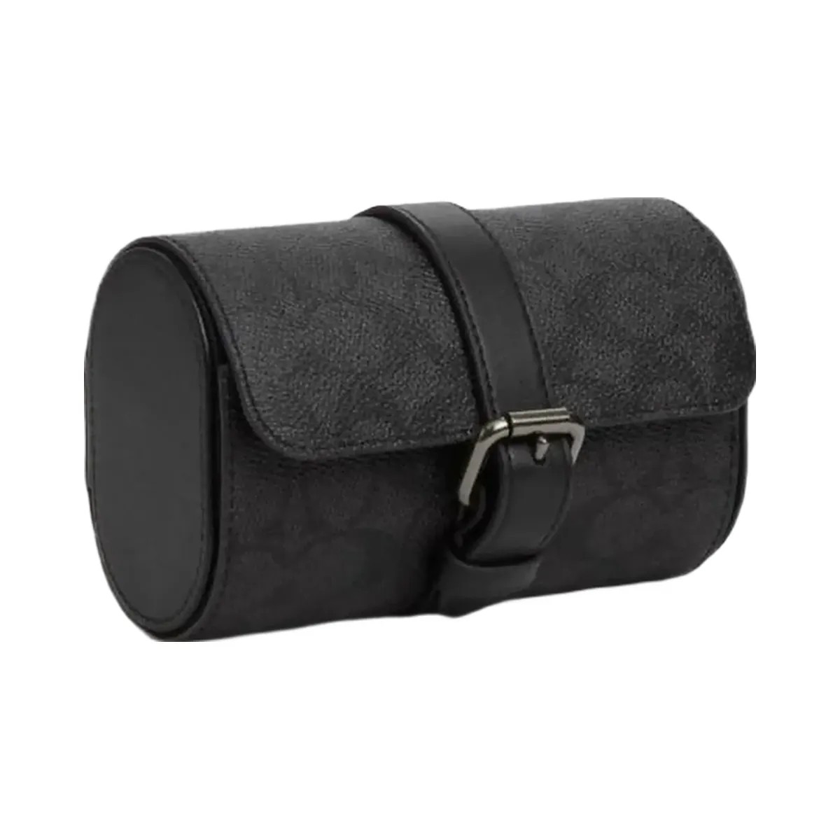 Coach Watch Case In Signature Canvas Signature Canvas-Gunmetal-Charcoal-Black - HypeFly India View 1