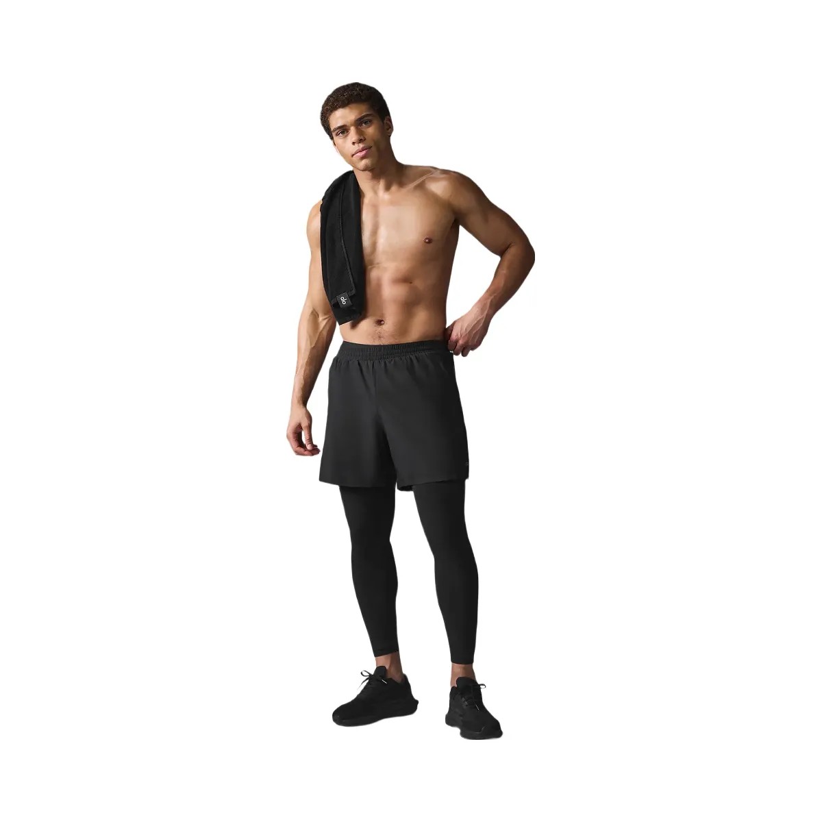 Alo Men's 5" Revival 2-in-1 Pant - Black/Black - HypeFly India View 1