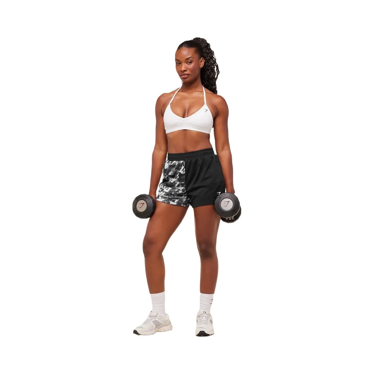 Gymshark Lifting Club Mesh Shorts - Black/White - HypeFly India View 6