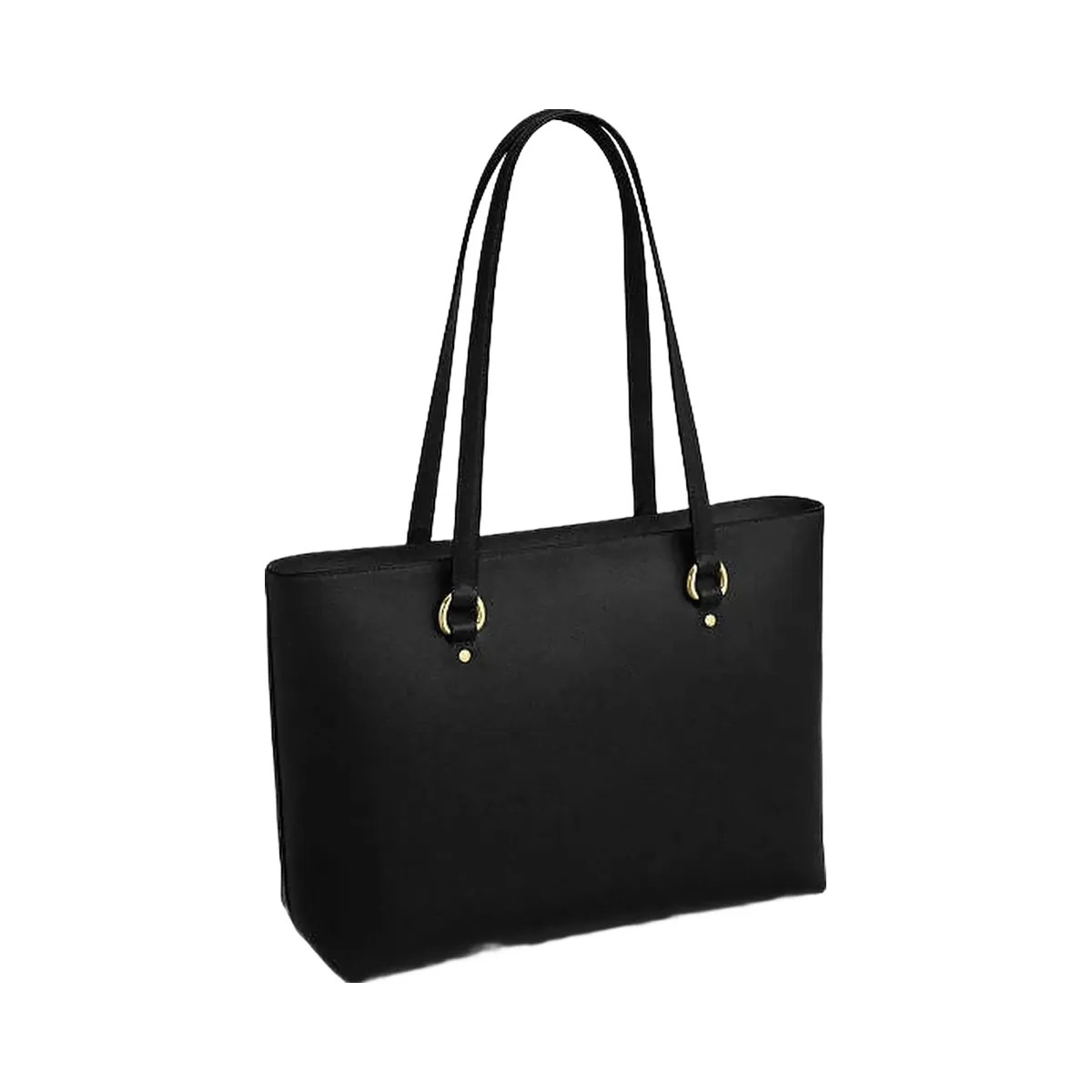 Coach Station Tote Bag Crossgrain Leather-Gold-Black - HypeFly India View 3