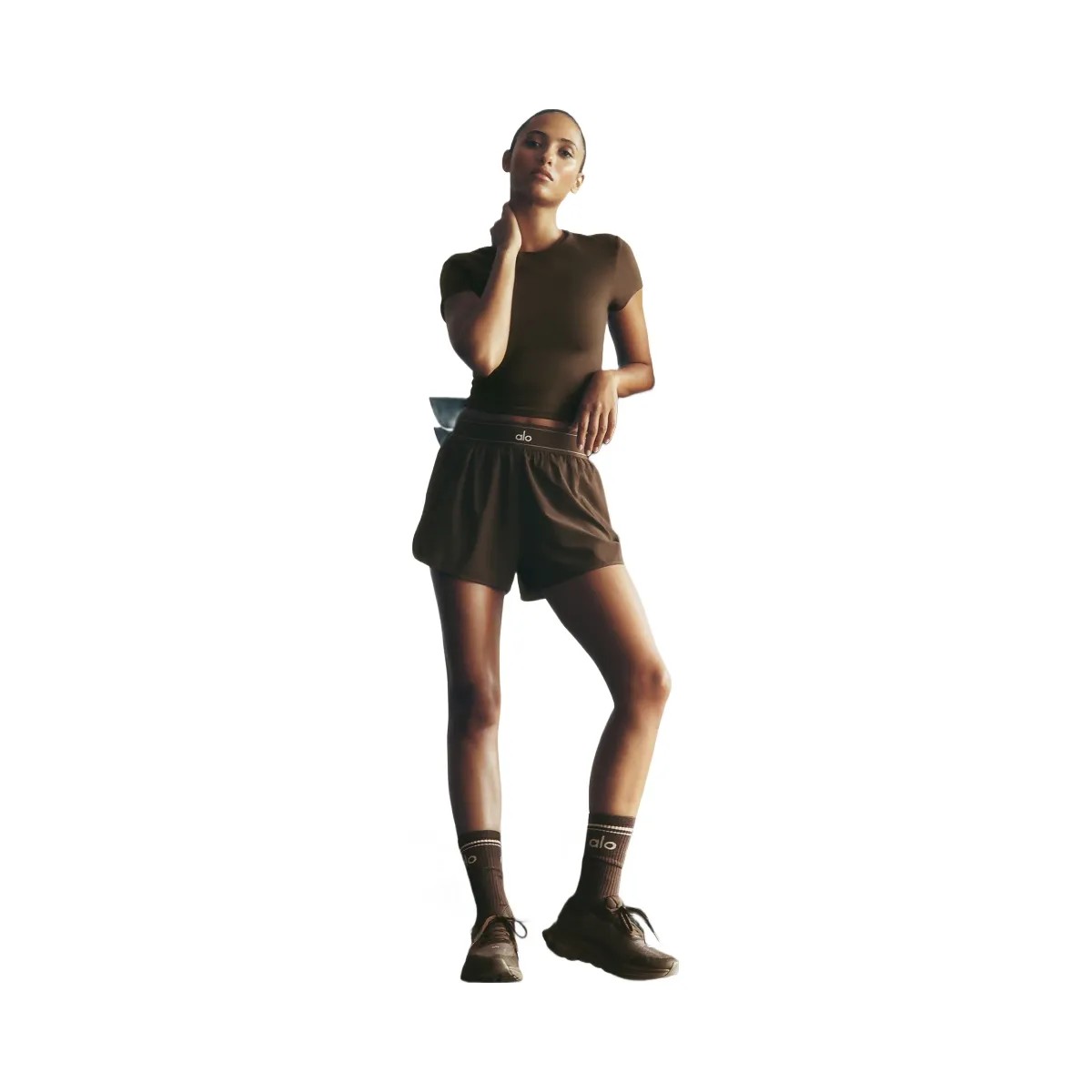 Alo Women's Match Point Short - Espresso - HypeFly India View 6