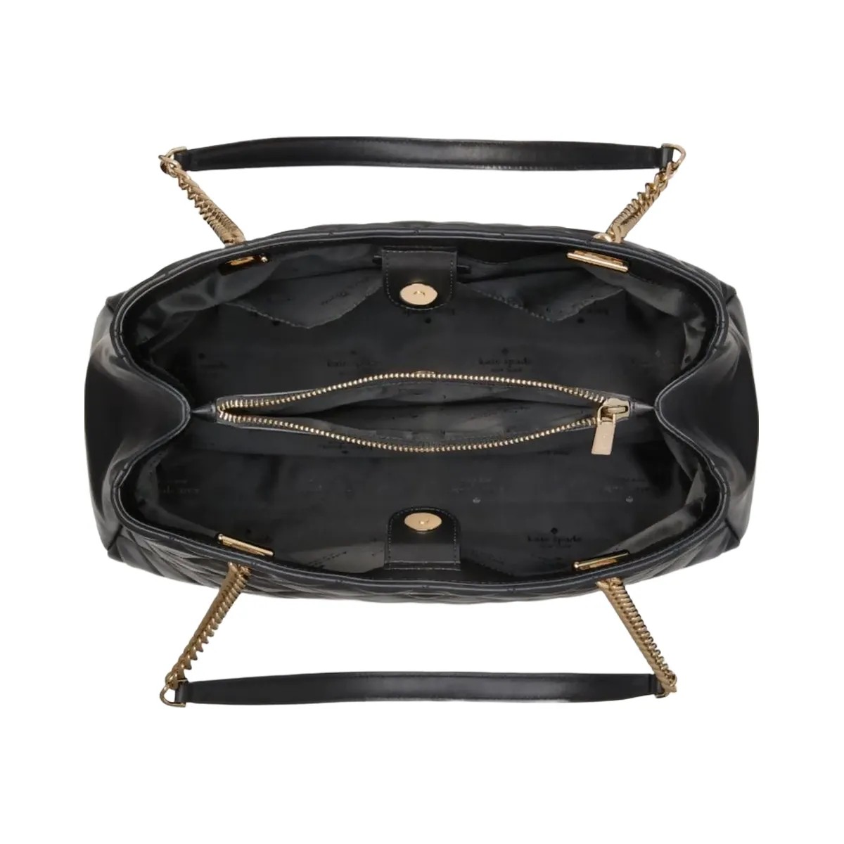 Kate Spade Carey Quilted Tote Black - HypeFly India View 4