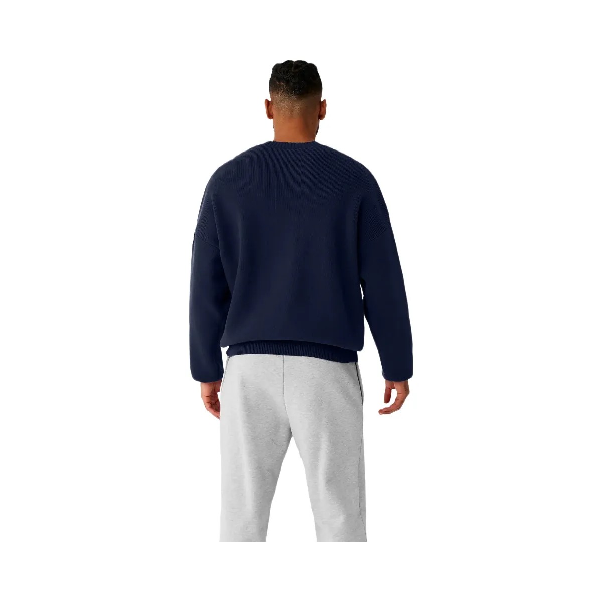 Alo Men's Scholar Crew Neck Sweater - Navy - HypeFly India View 3