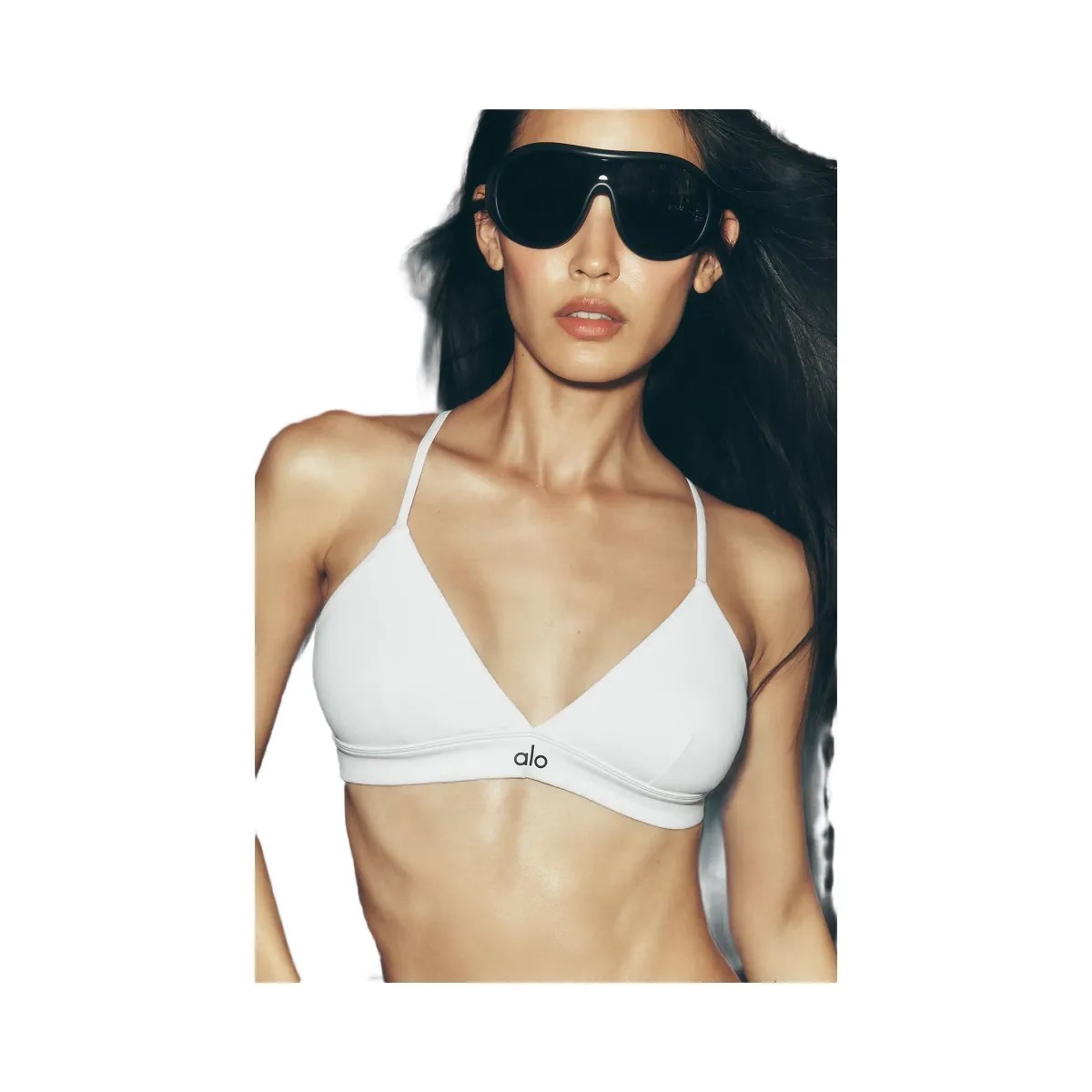 Alo Women's Splendor Bra - White/Black - HypeFly India View 5