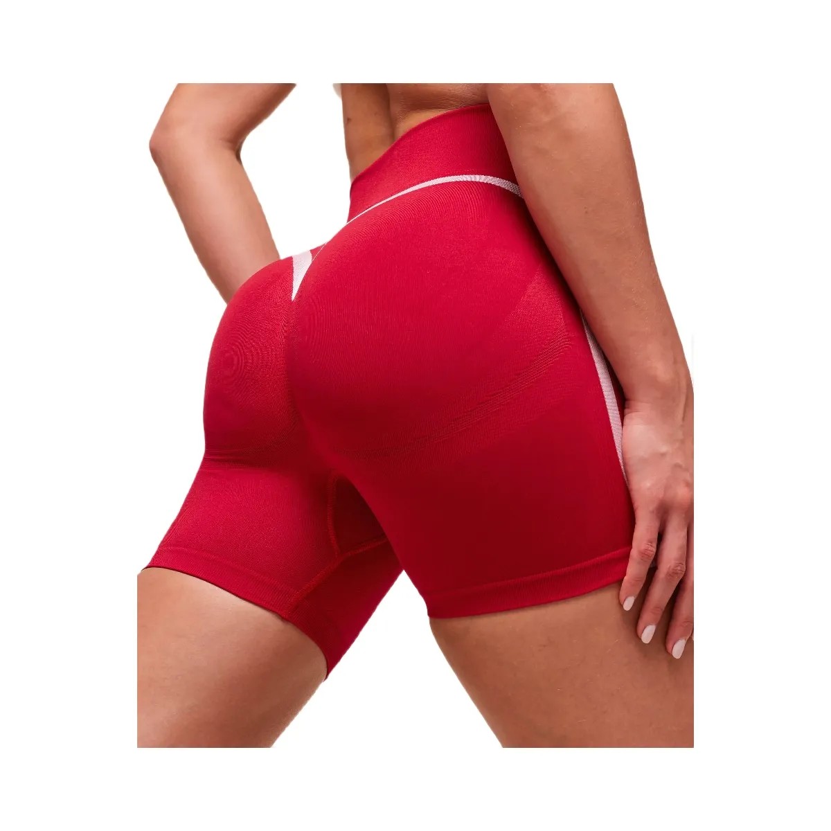 Gymshark Lift Campus Seamless Short - Carmine Red - HypeFly India View 5
