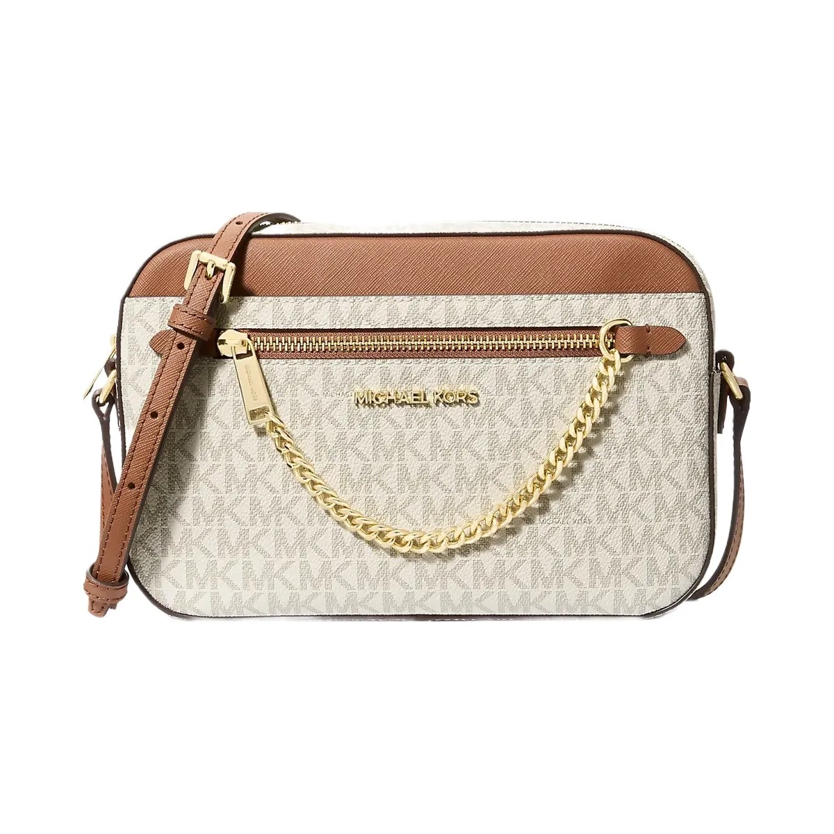 Michael Kors Jet Set Large Logo Crossbody Bag Vanilla - HypeFly India View 1