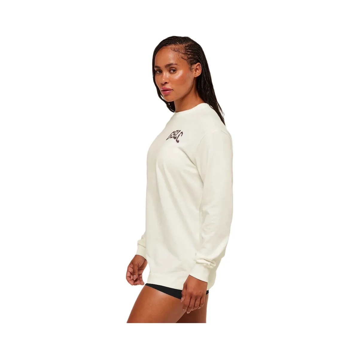 Gymshark GSLC Graphic Oversized Long Sleeve Top - Soft White - HypeFly India View 2