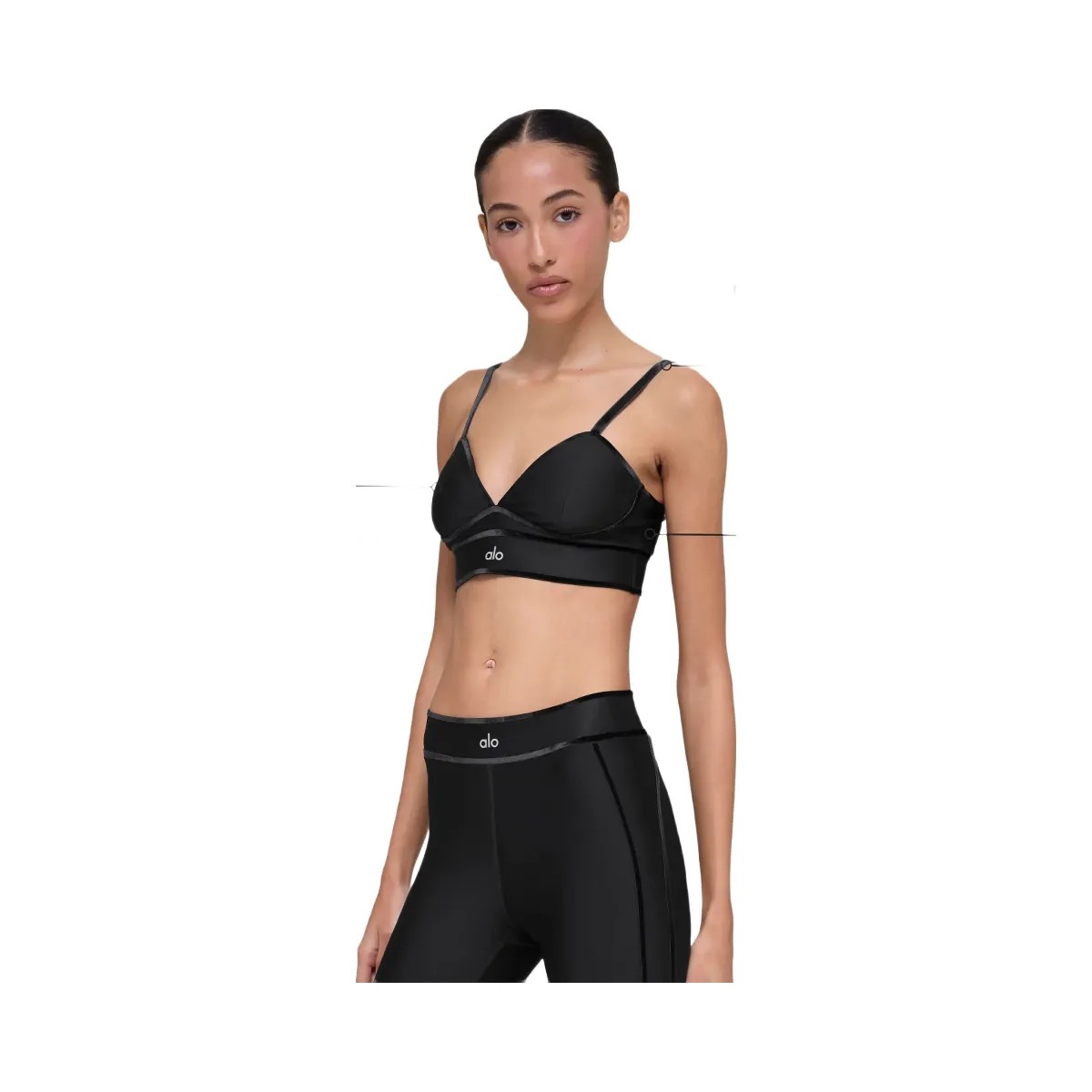 Alo Women's Airlift Love Language Bra - Black - HypeFly India View 3