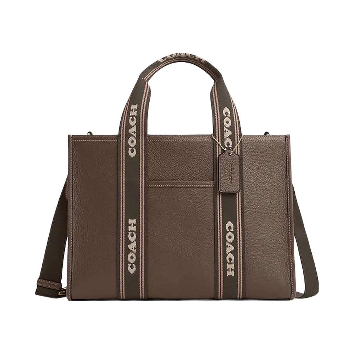 Coach Smith Tote Bag Pebbled Leather-Gold-Dark Stone - HypeFly India View 1