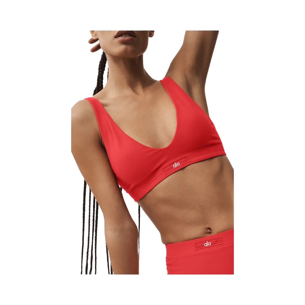 Alo Women's soft Sincere Bra - Bright Red - HypeFly India View 4