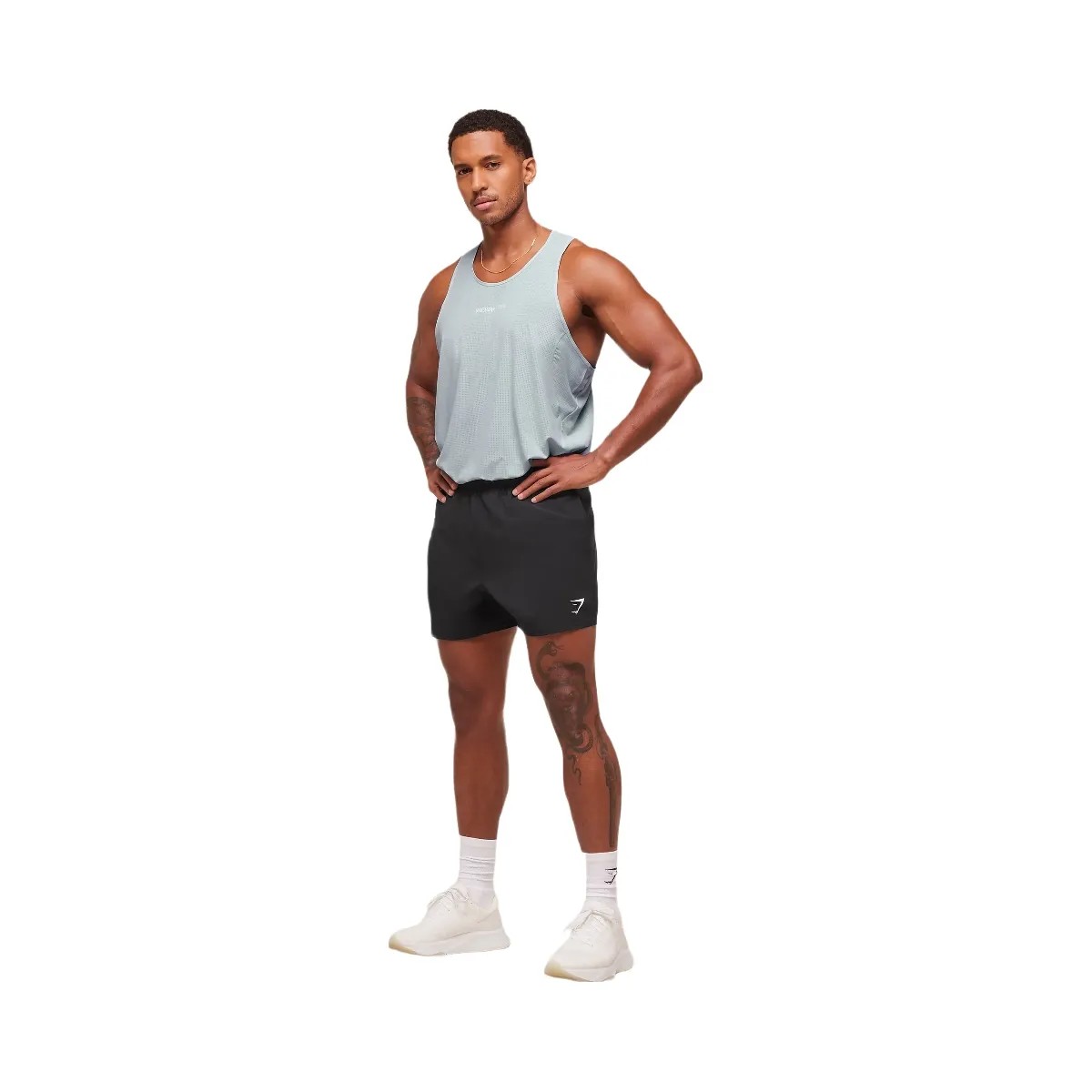 Gymshark Running Tank - Smoke Blue - HypeFly India View 4