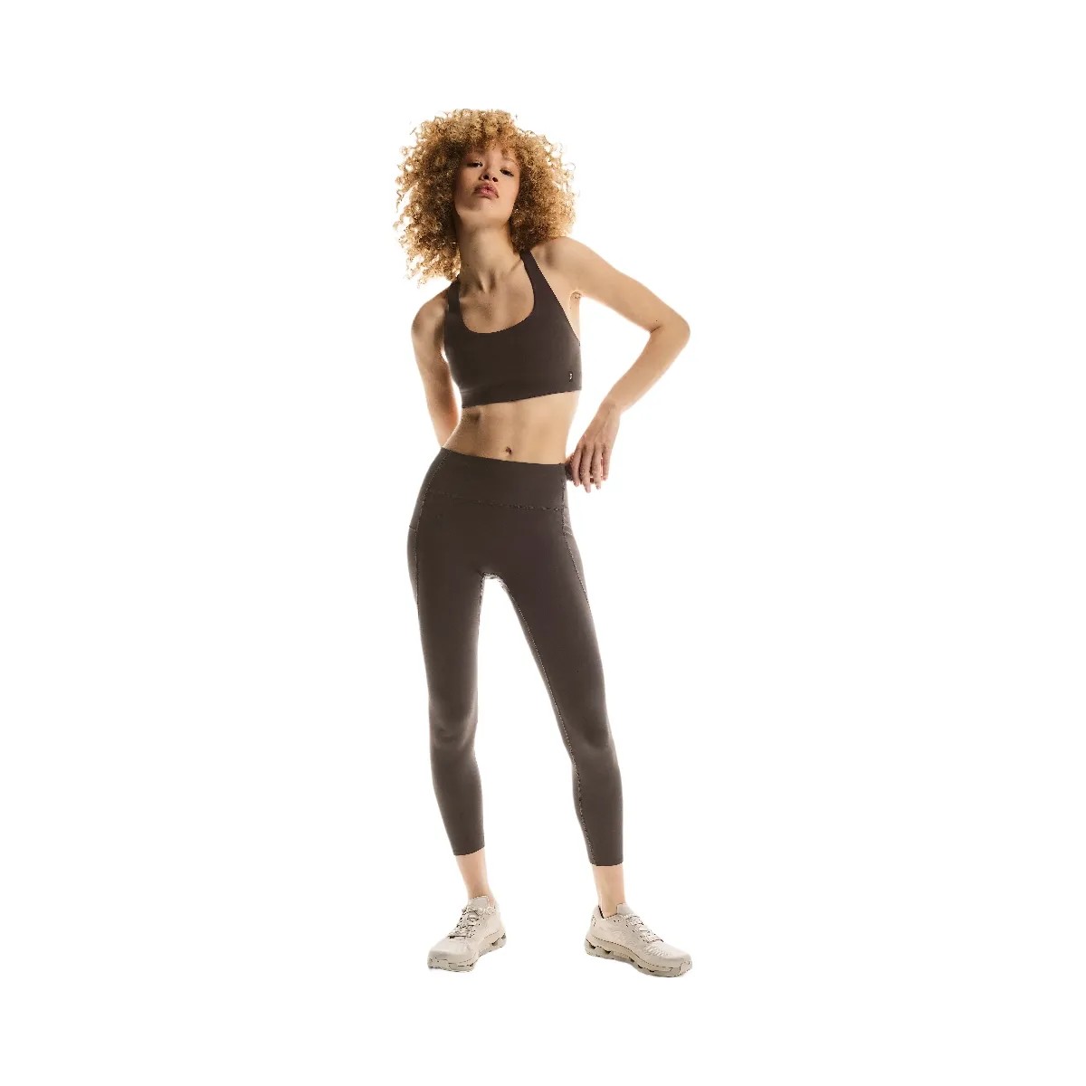 On Studio Tights 7/8 Pebble - HypeFly India View 2