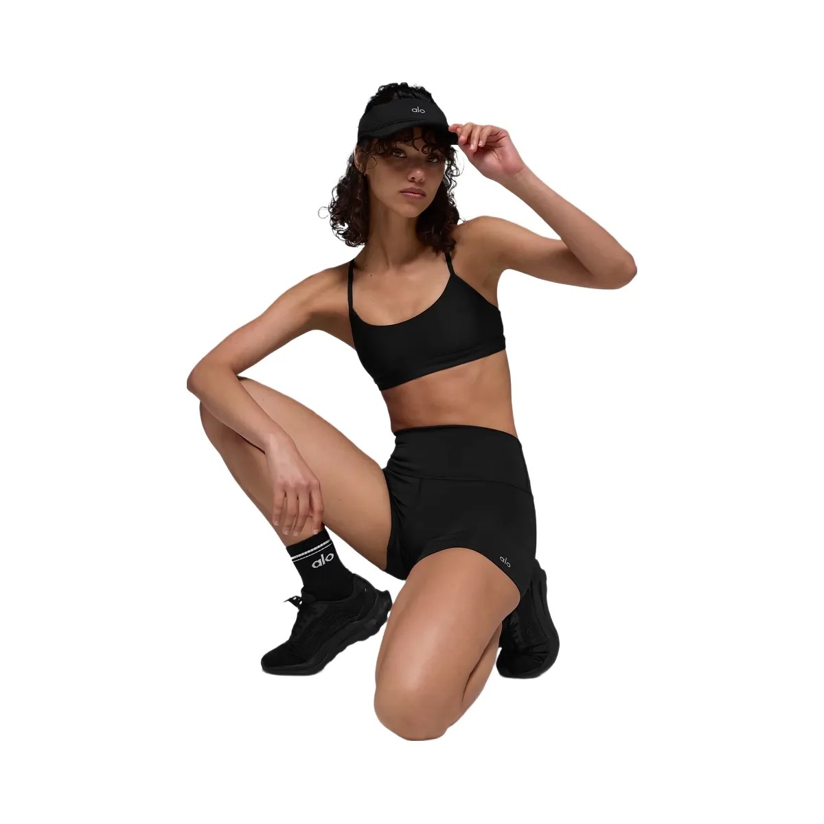 Alo Women's 3" High-Waist Airlift Short - Black - HypeFly India View 4