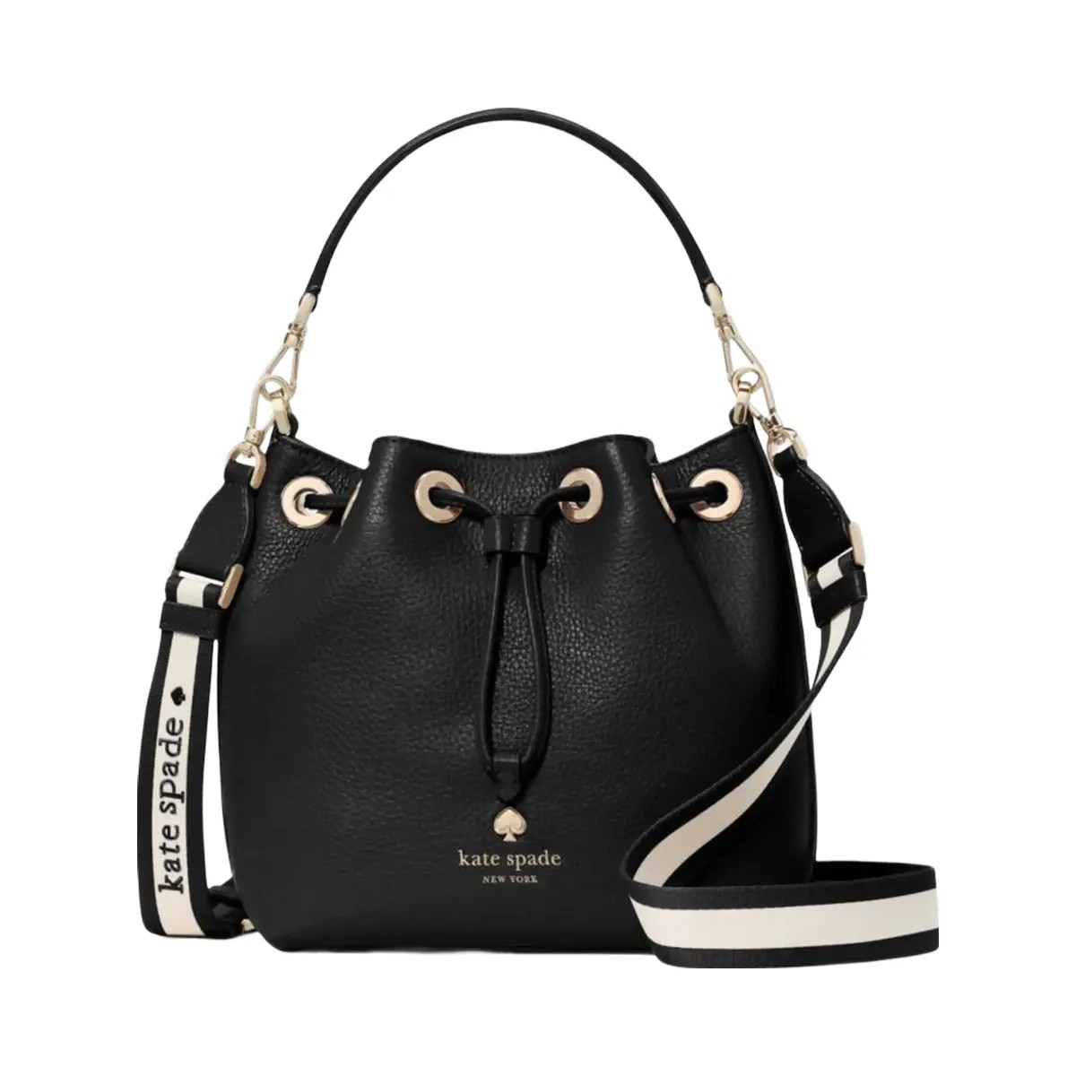 Kate Spade Emma Small Bucket Bag Black - HypeFly India View 1