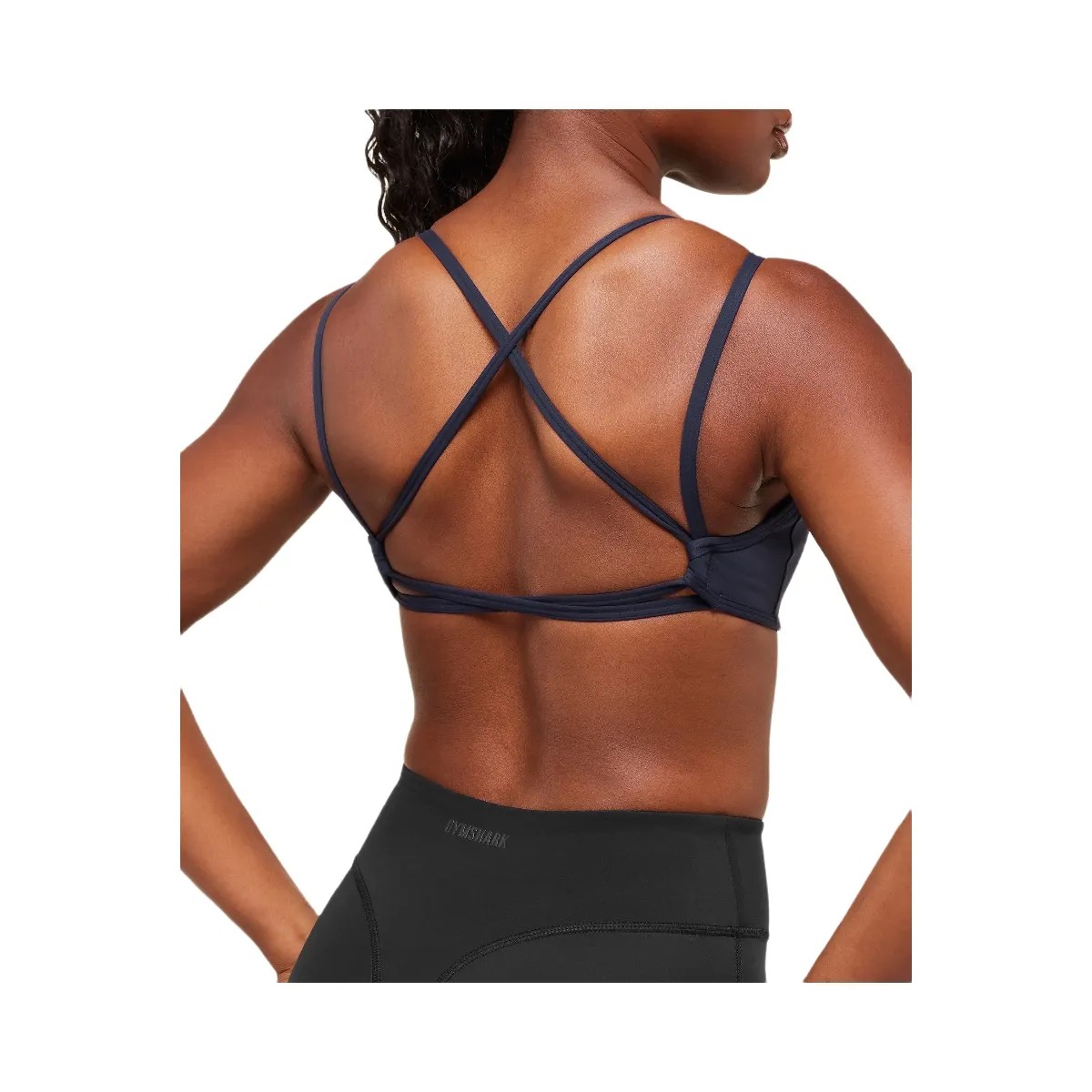 Gymshark Back Gains Sports Bra - Heavy Blue - HypeFly India View 4