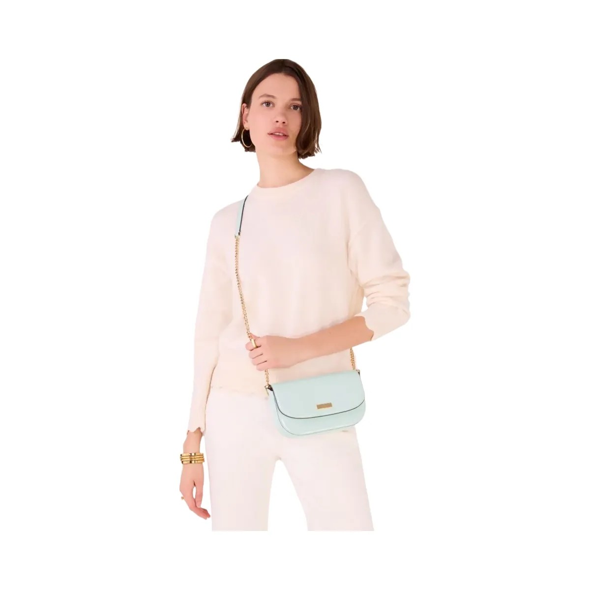 Kate Spade Krista Patent Chain Crossbody Hazy Morning - HypeFly India View 2