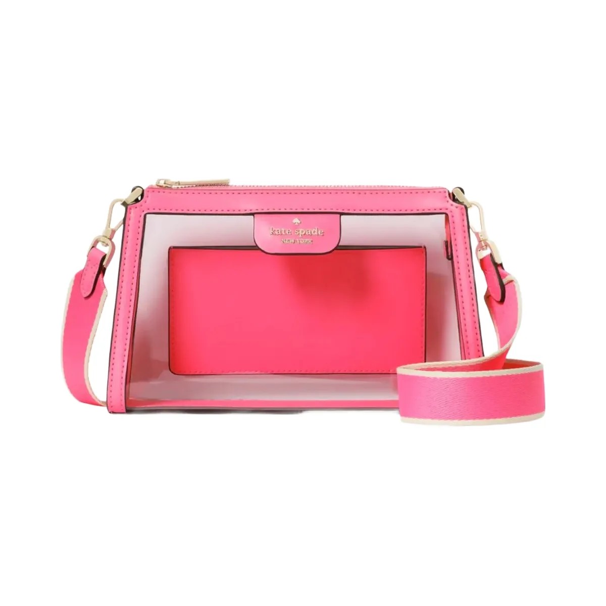 Kate Spade Clare Clear Small Crossbody Wild Pink - HypeFly India View 1