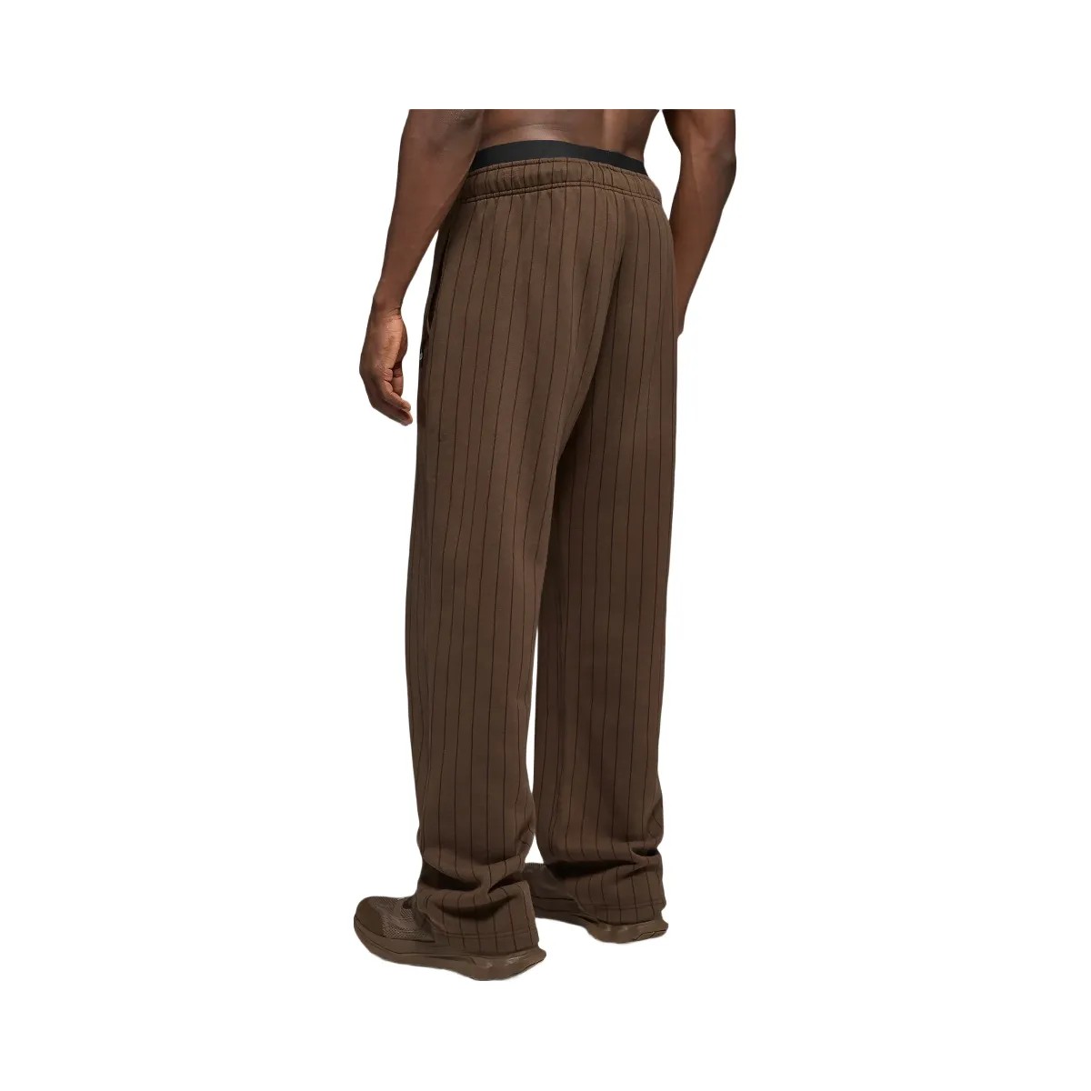 Alo Men's Pinstripe Straight Leg Sweatpant - Espresso Pinstripe - HypeFly India View 4
