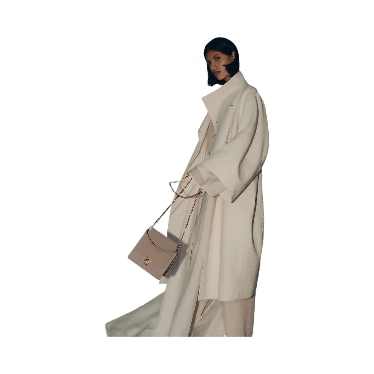 Polene Numero Sept Mini Textured Taupe - HypeFly India View 4