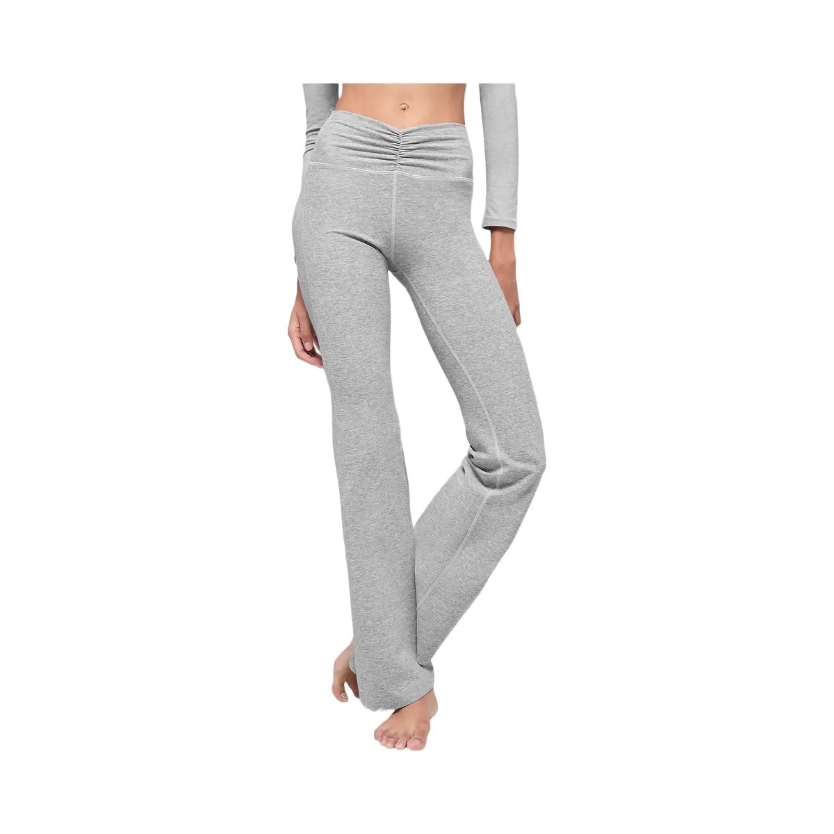 Alo Women's soft Intuition High-Waist Bootcut - Athletic Heather Grey - HypeFly India View 1