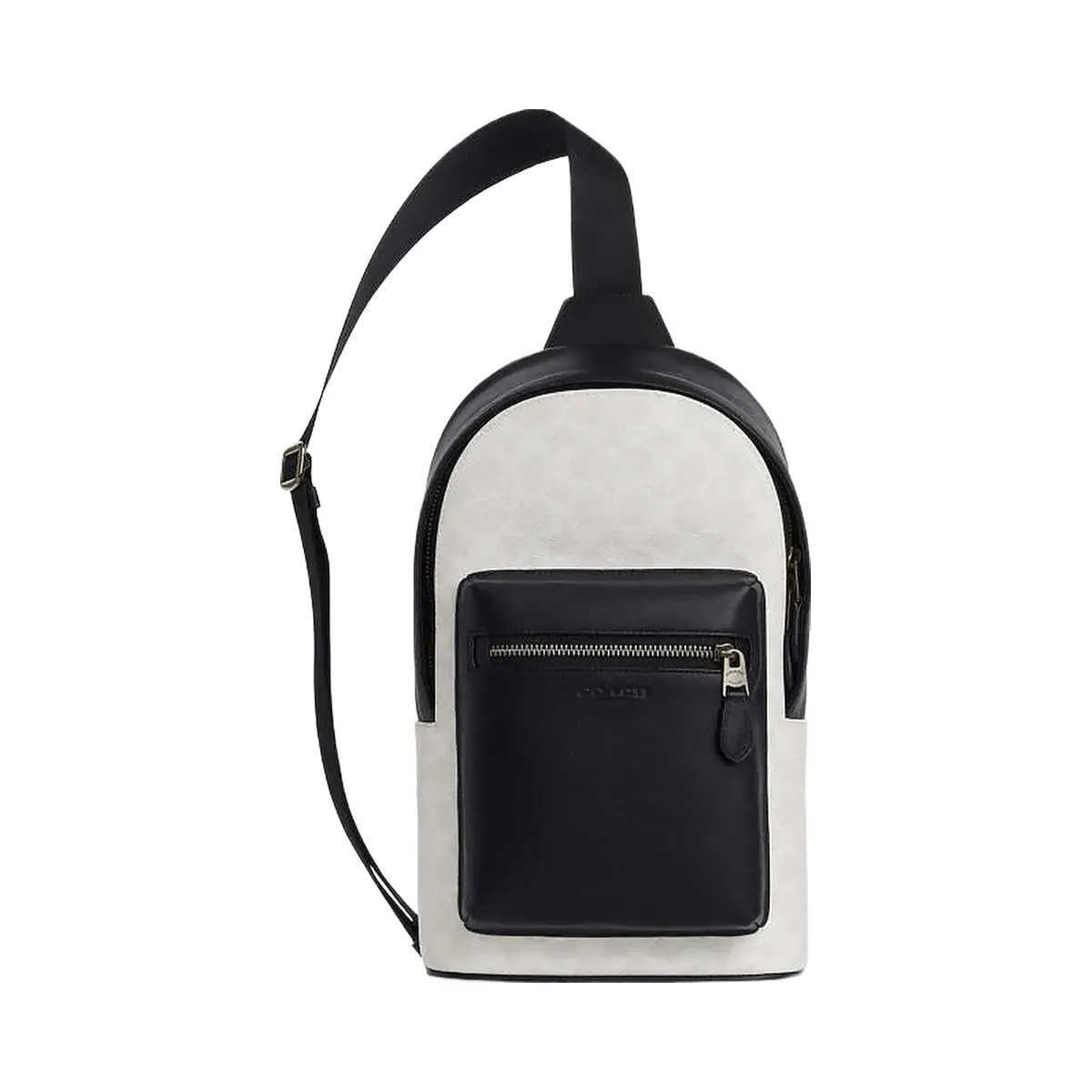 Coach West Pack In Signature Canvas Signature Canvas-Gunmetal-Chalk-Black - HypeFly India View 1